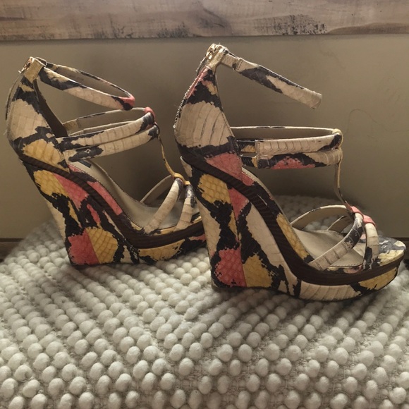 Rachel Zoe | Shoes | Exotic Rachel Zoe Snake Skin Wedges | Poshmark